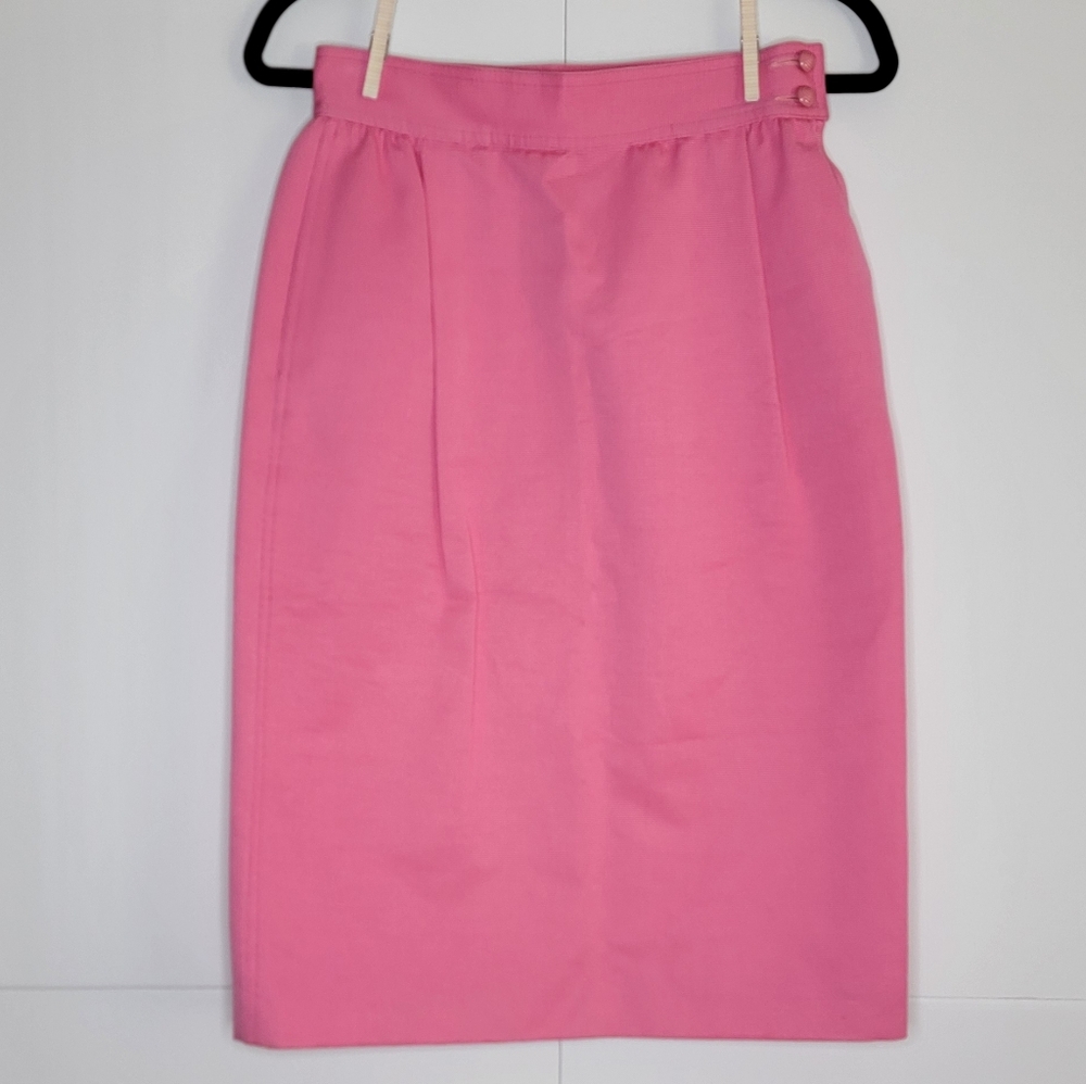Ungaro Solo Donna Paris Vintage Pink Textured Skirt | Size 8 (IT 42)
